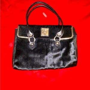 Roberta Gandolfi Fur Bag, 100% Genuine Leather, made in Italy